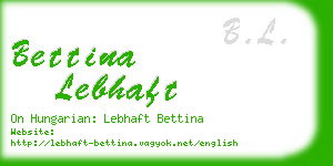 bettina lebhaft business card